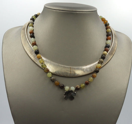 Group lot of 2 vintage 925 sterling silver necklaces