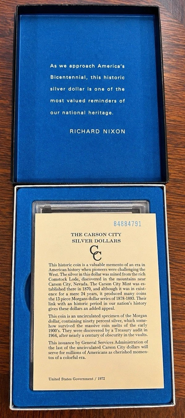 1884-CC Morgan Silver Dollar Carson City GSA Uncirculated Original Government Packaging