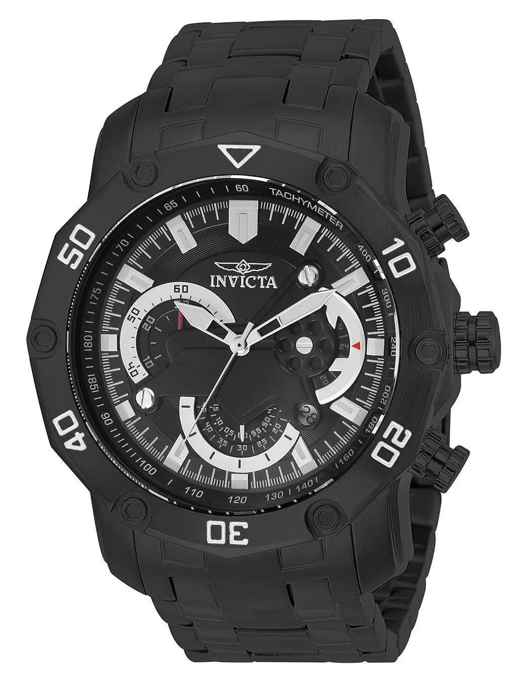 Invicta Men's Pro Diver Quartz Multifunction Black Dial Watch