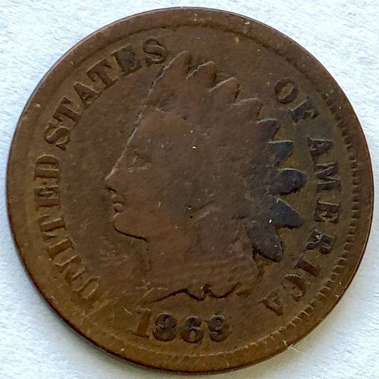 1868 Indian Head Cent One Cent