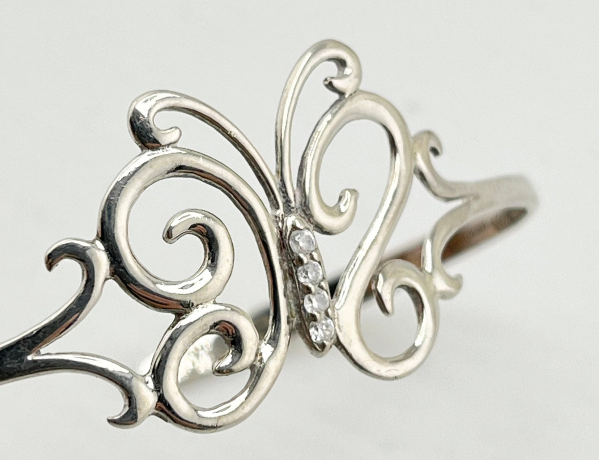 925 Sterling Silver Butterfly Cuff Bracelet