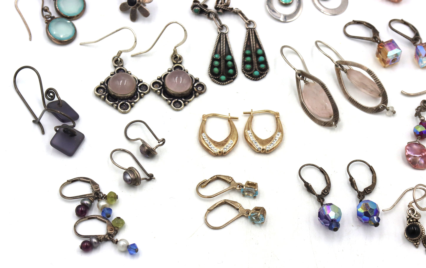 Group lot of vintage 925 sterling silver earrings