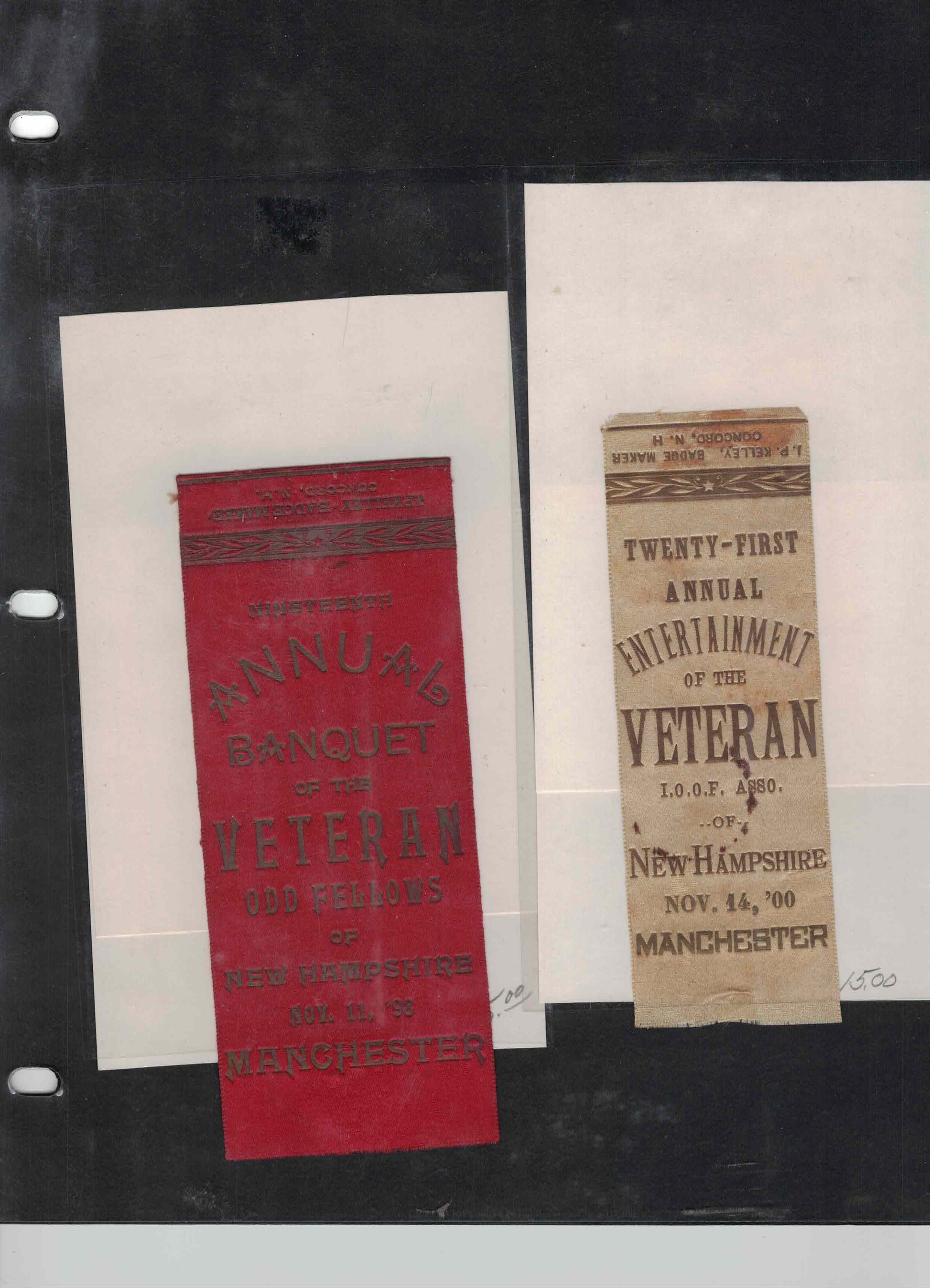 Antique Fraternal & Veteran Event Ribbons Collection (1880s–1890s)