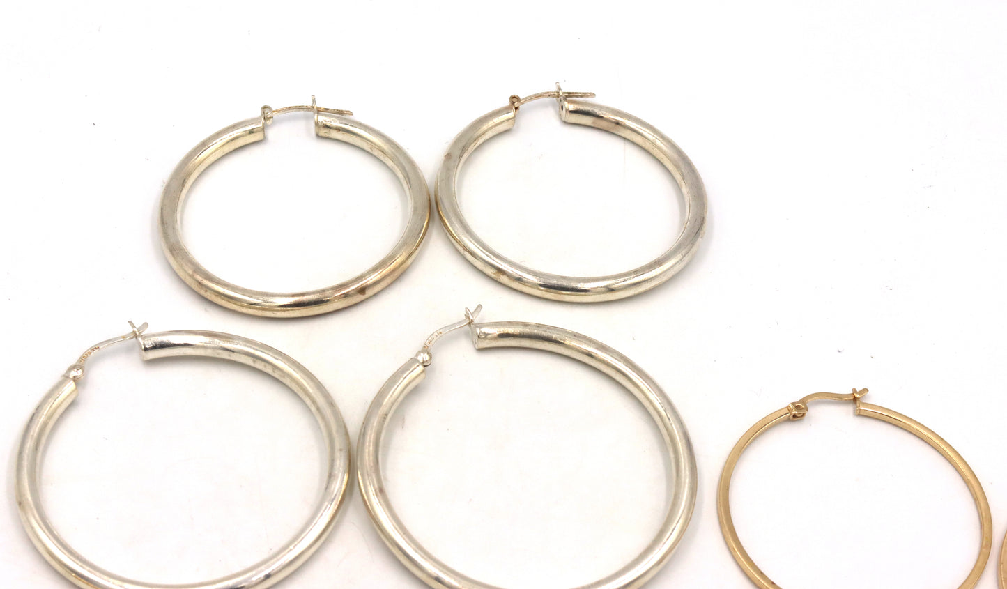 Group lot of Vintage 925 sterling silver earrings