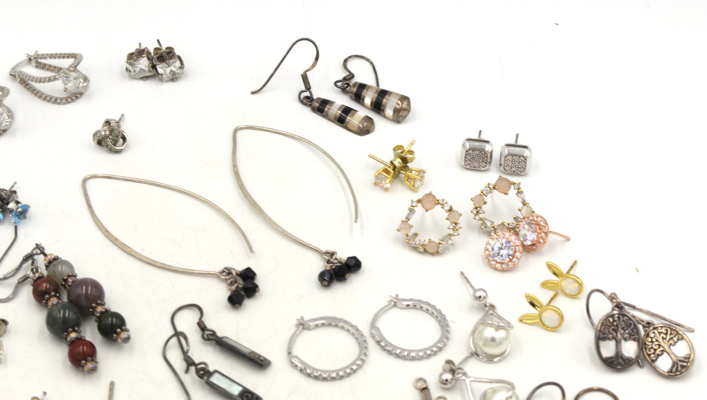 Group lot of Vintage 925 sterling silver earrings