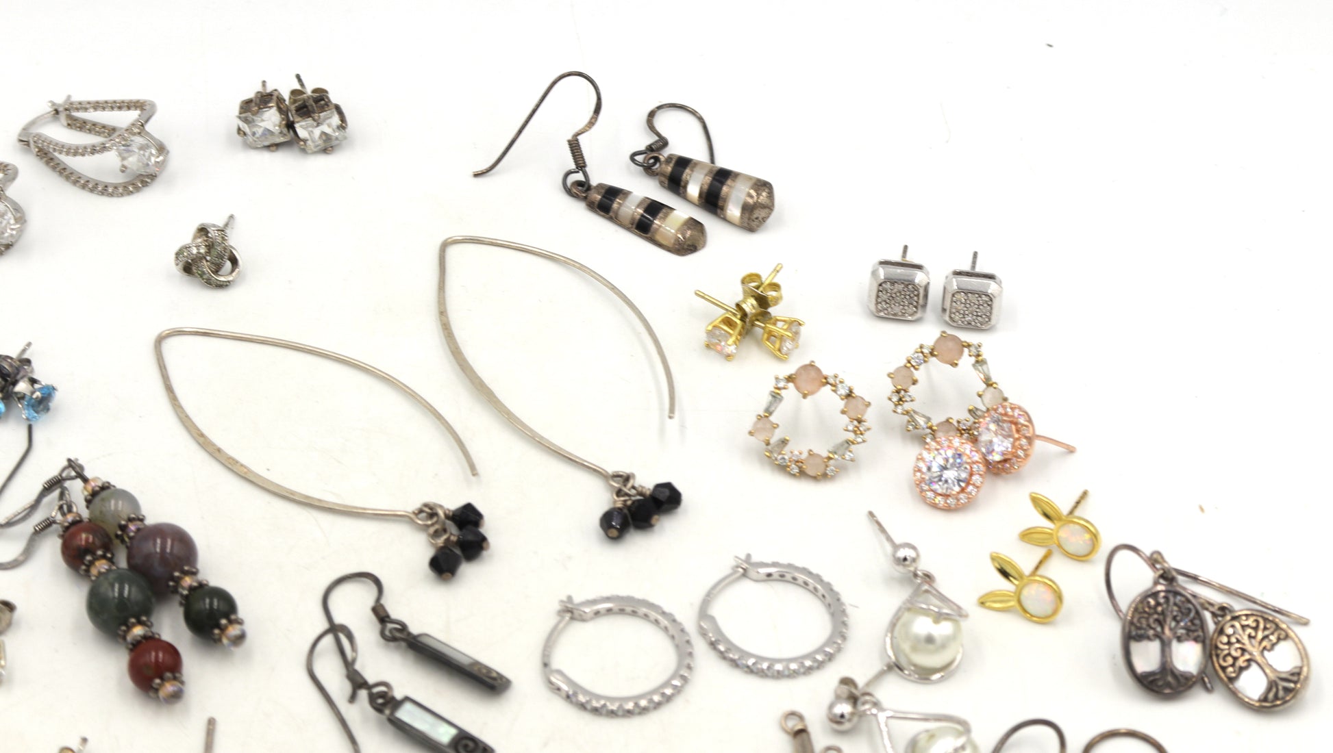 Group lot of Vintage 925 sterling silver earrings