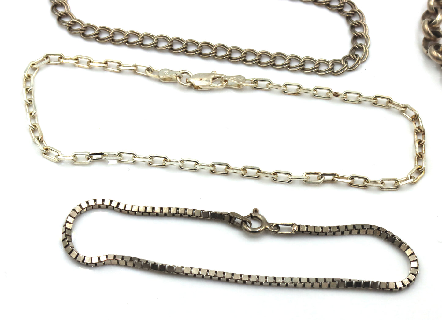 Group lot of 8 Vintage 925 sterling silver bracelets