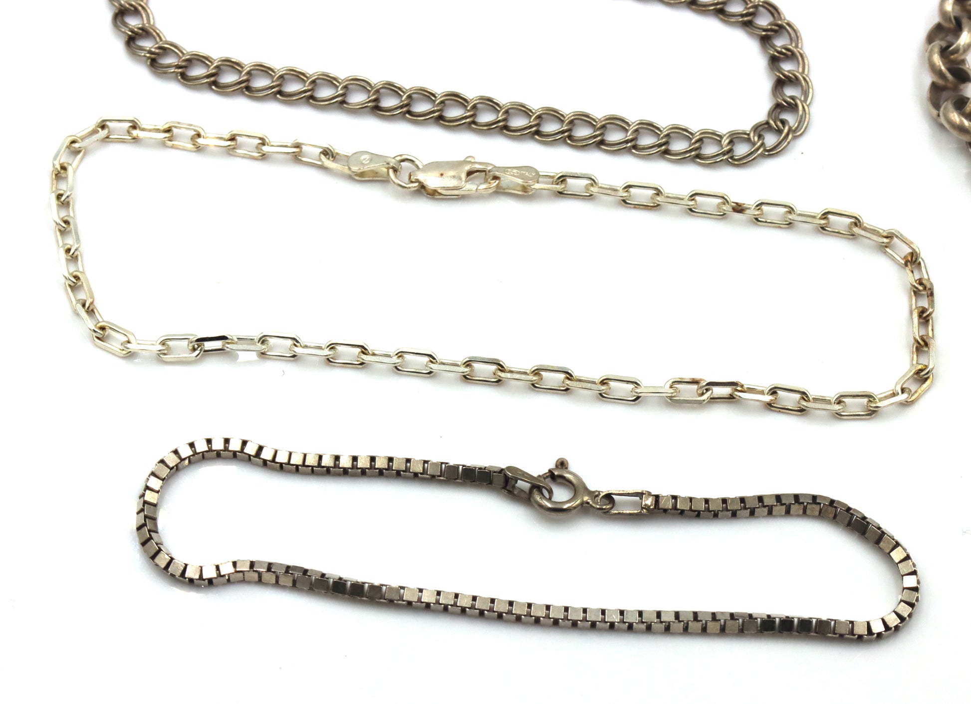 Group lot of 8 Vintage 925 sterling silver bracelets