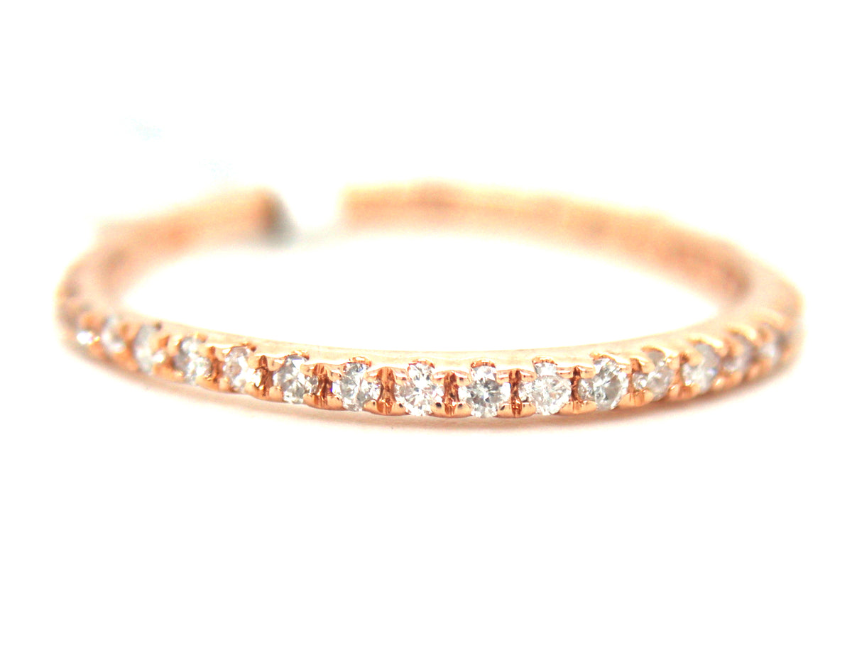 14kt Rose gold 0.37ctw diamond band