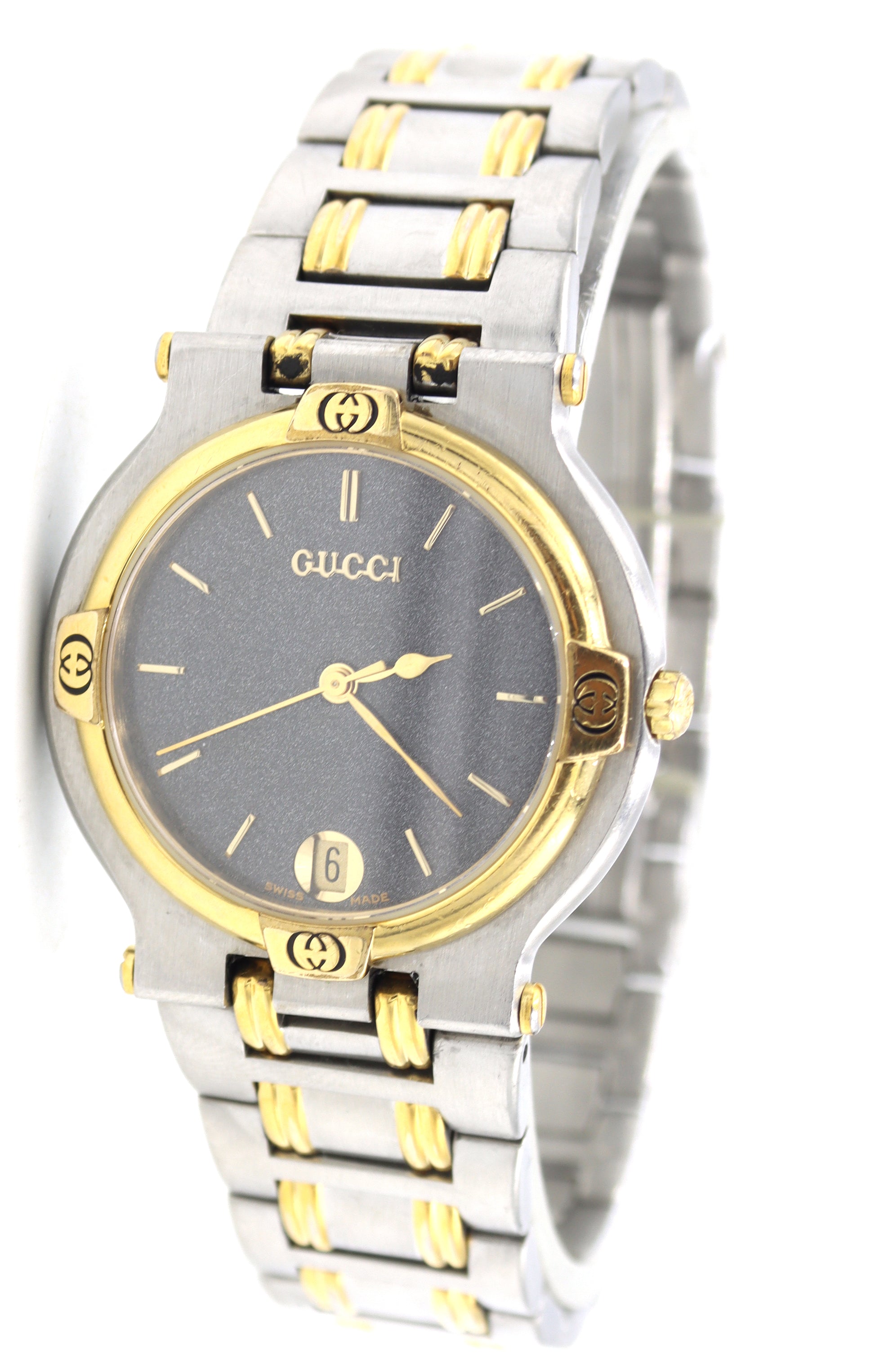 Gucci 9000M 2 tone quartz watch