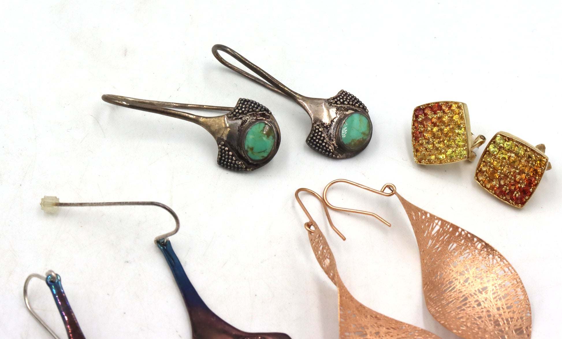 6 Pairs of 925 sterling silver earrings