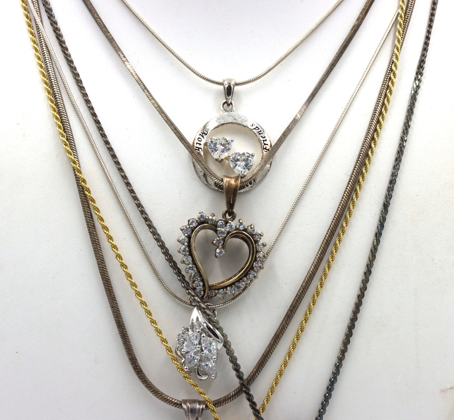 Group lot of 6 Vintage 925 sterling silver necklaces