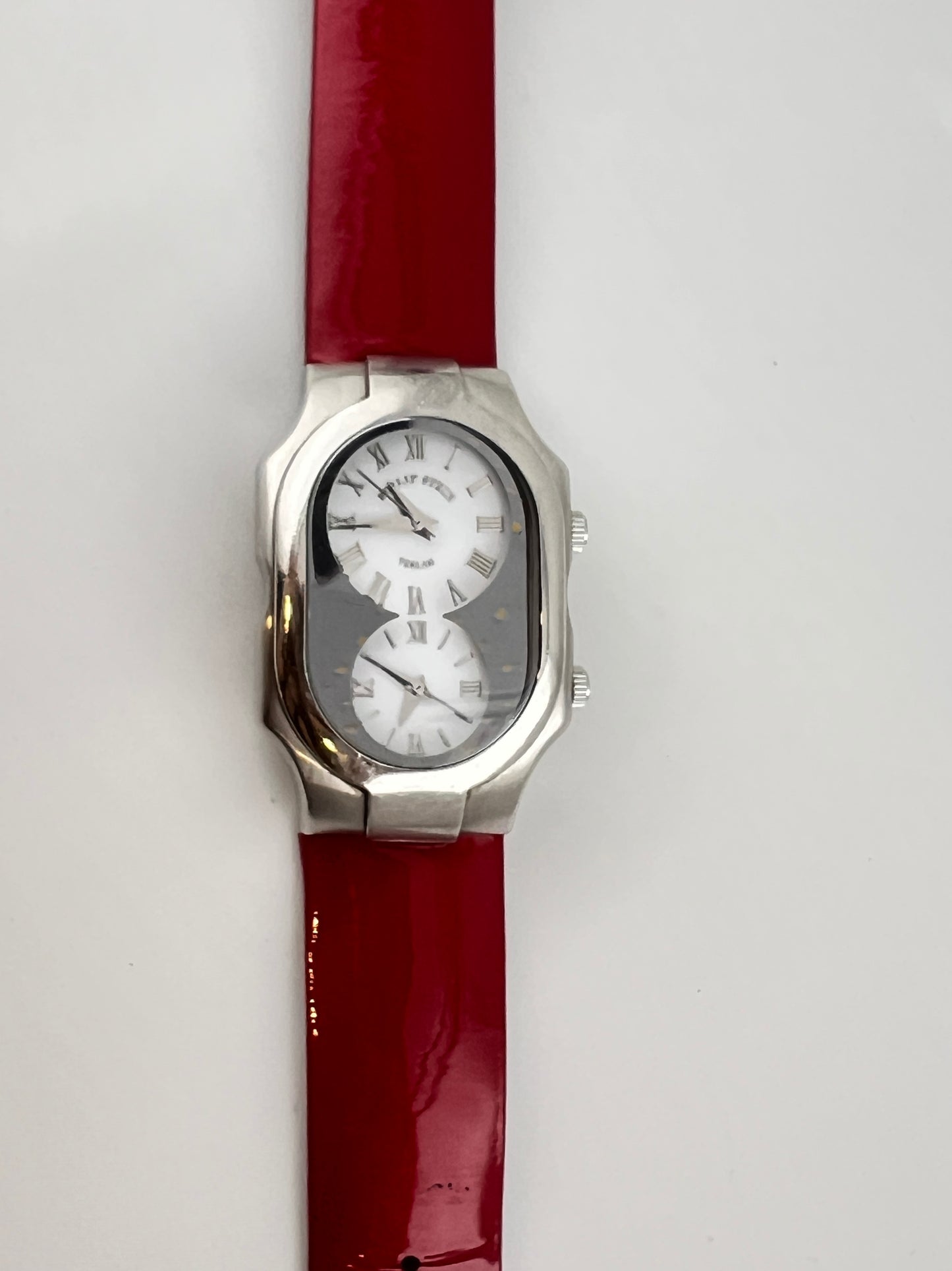 Philip Stein signature large dual time zone watch