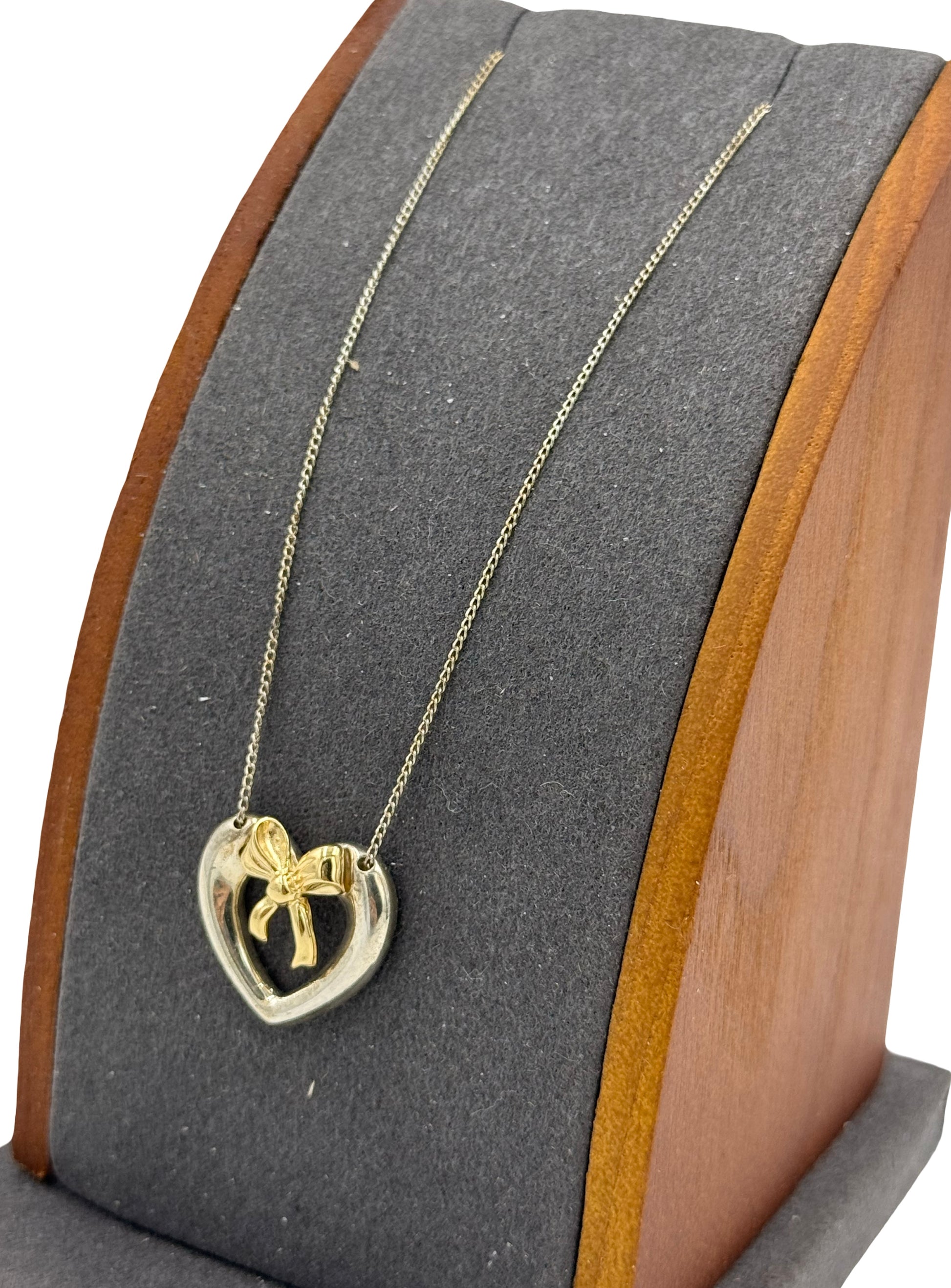 Tiffany & Co Bow tie heart pendant on chain