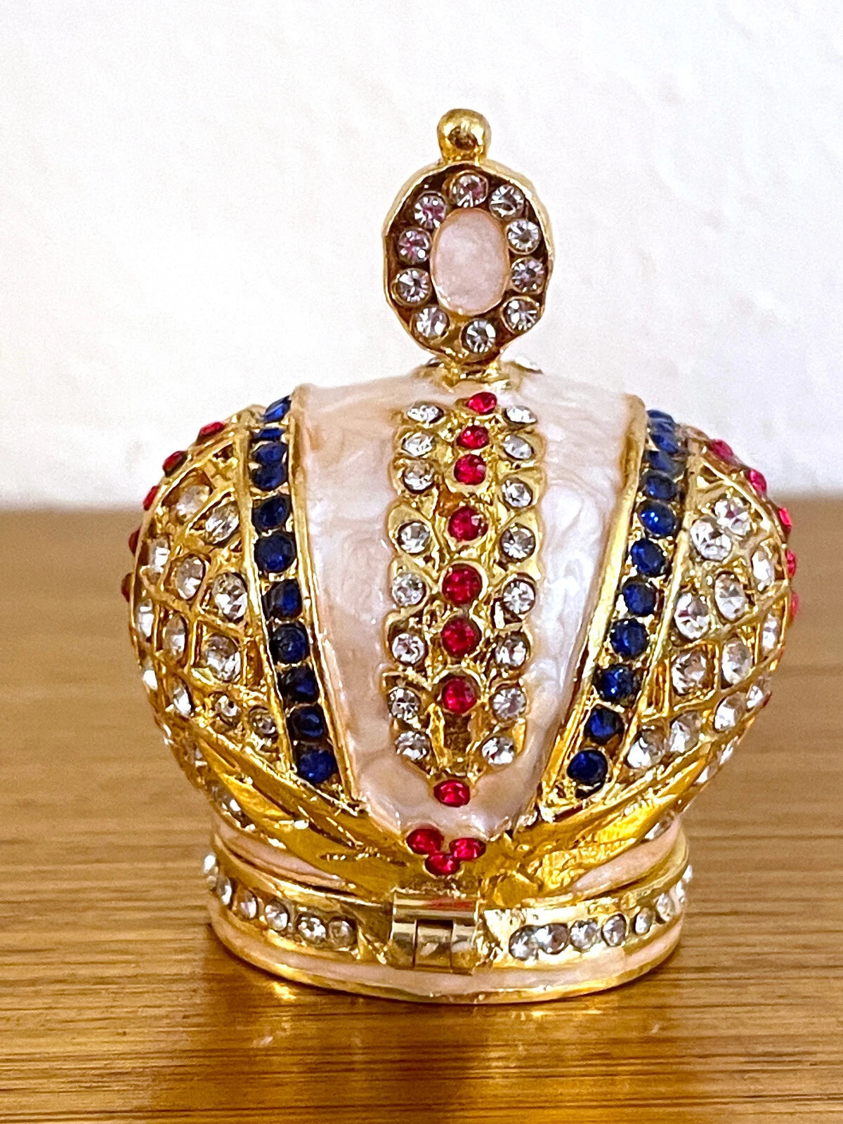 Beige Fabergé-Style Imperial Trinket Egg