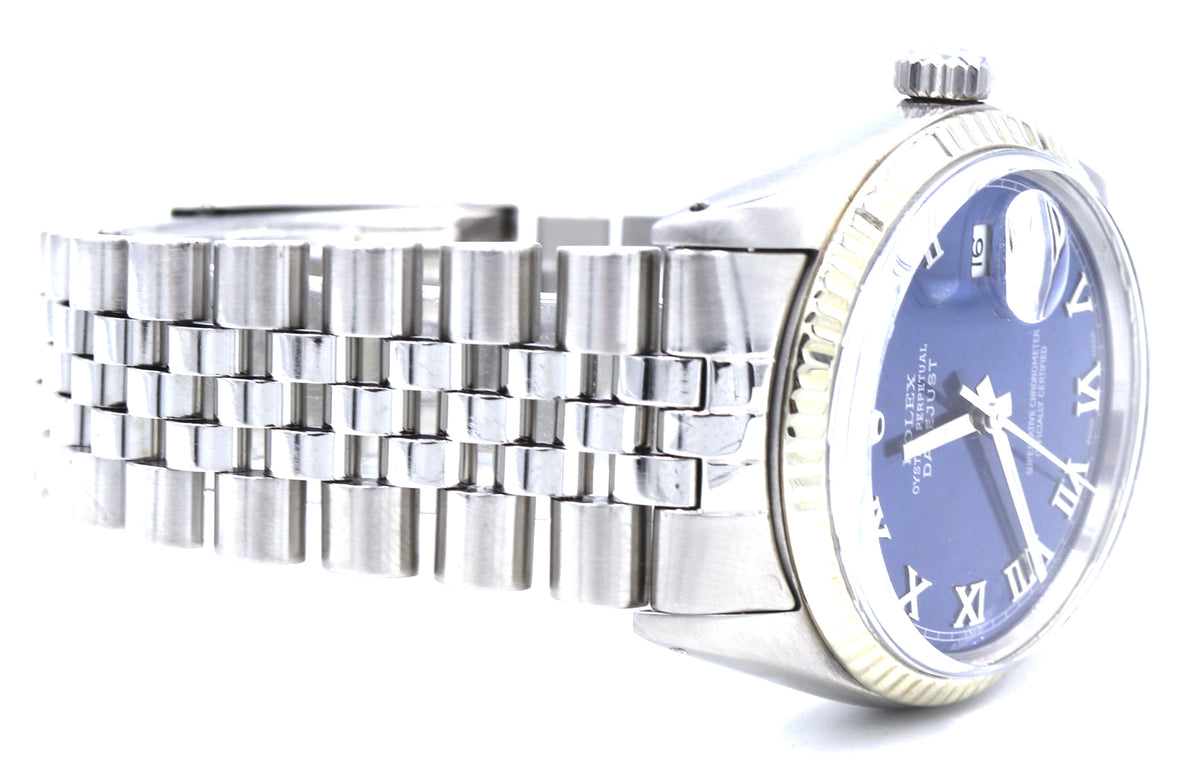Rolex Datejust 36mm aftermarket blue Roman dial watch