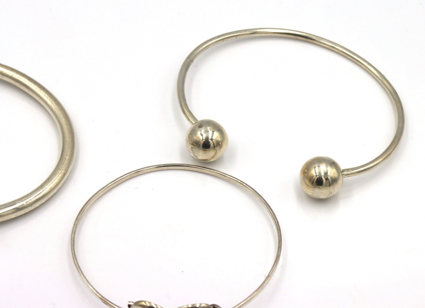 Vintage 925 sterling silver group lot of 5 cuff bangles
