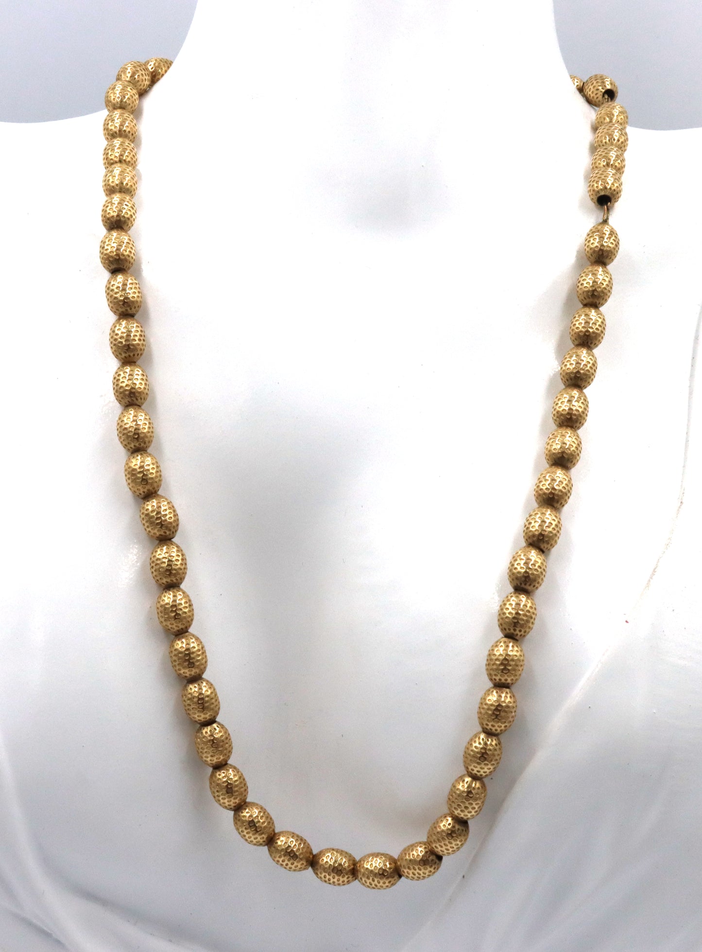 Gold plated beaded necklace