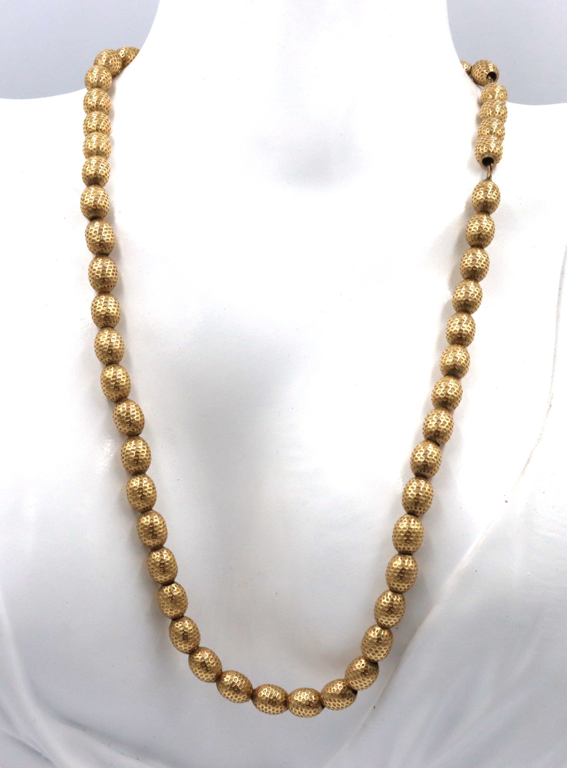 Gold plated beaded necklace