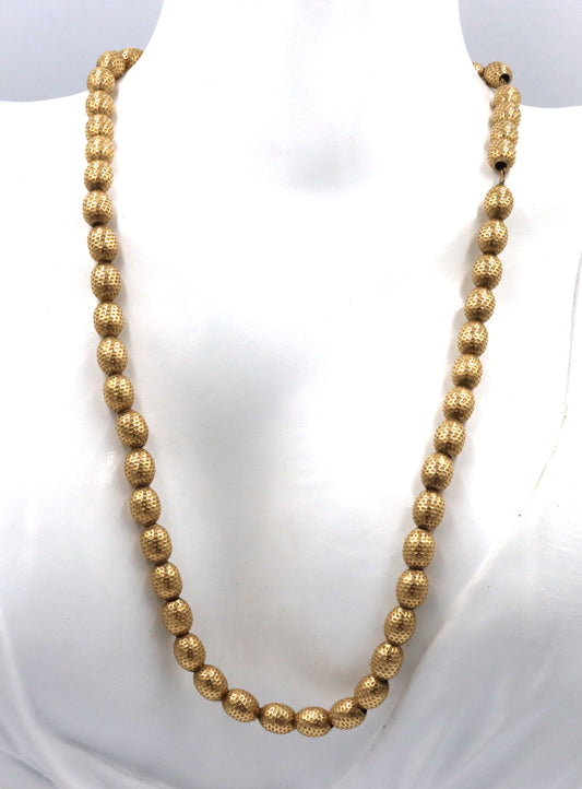 Gold plated beaded necklace