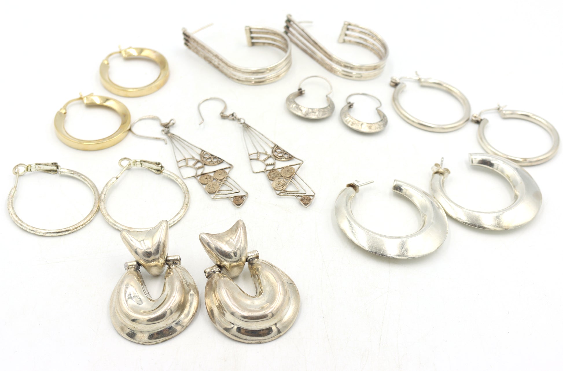 Group lot of Vintage 925 sterling silver earrings