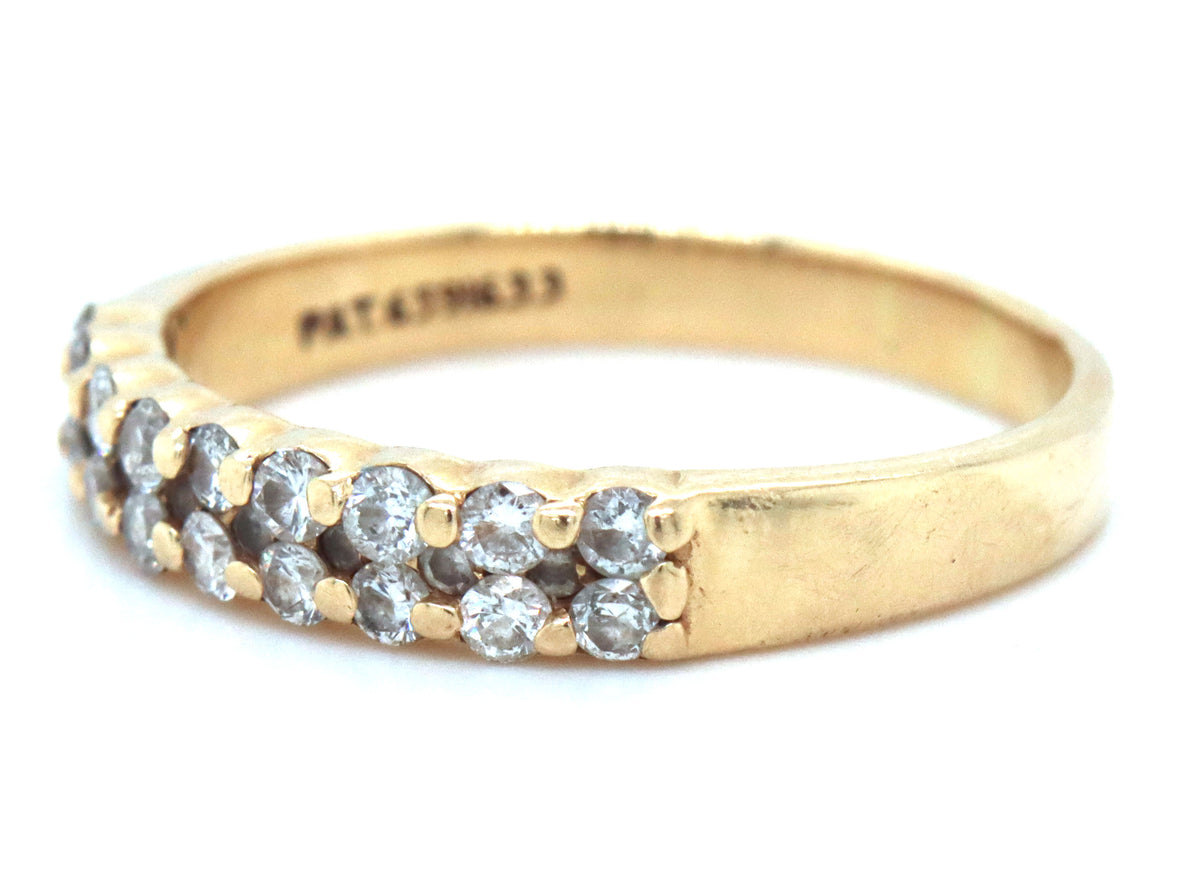 14kt Yellow gold diamond band