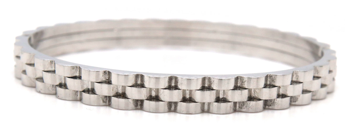 Stainless steel Rolex style bangle bracelet