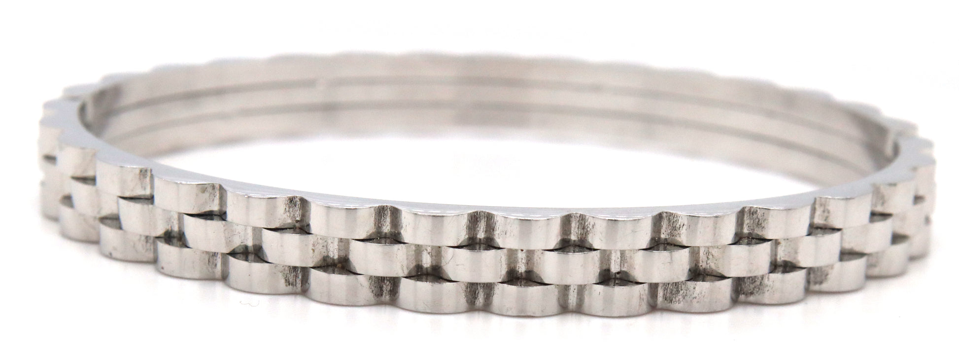 Stainless steel Rolex style bangle bracelet