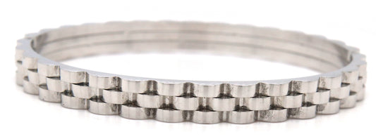 Stainless steel Rolex style bangle bracelet