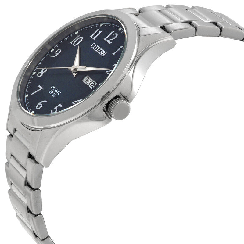 Citizen Quartz Blue Dial Stainless Steel Men's Watch