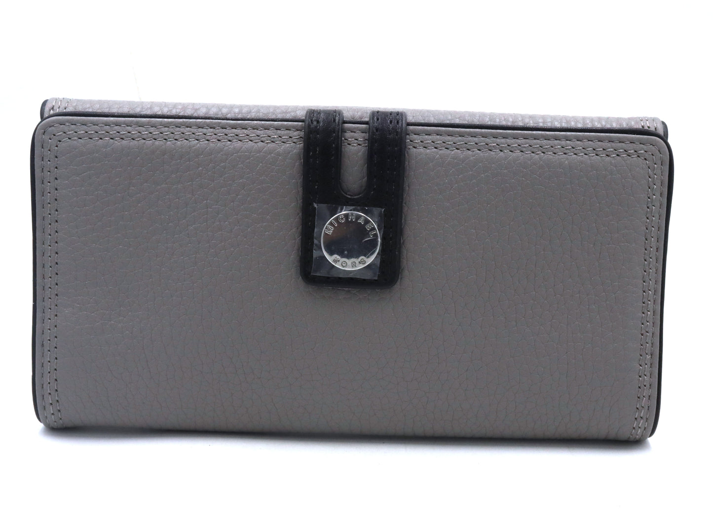 Micheal Kors two tone black and grey leather Harness wallet