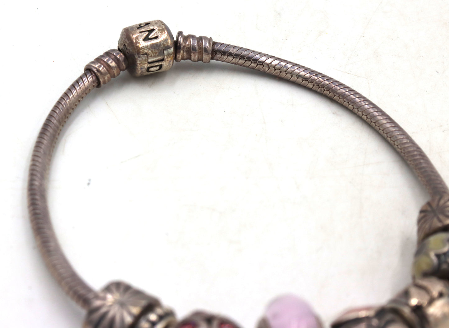 Lot of 3 Pandora charms bracelet in sterling silver