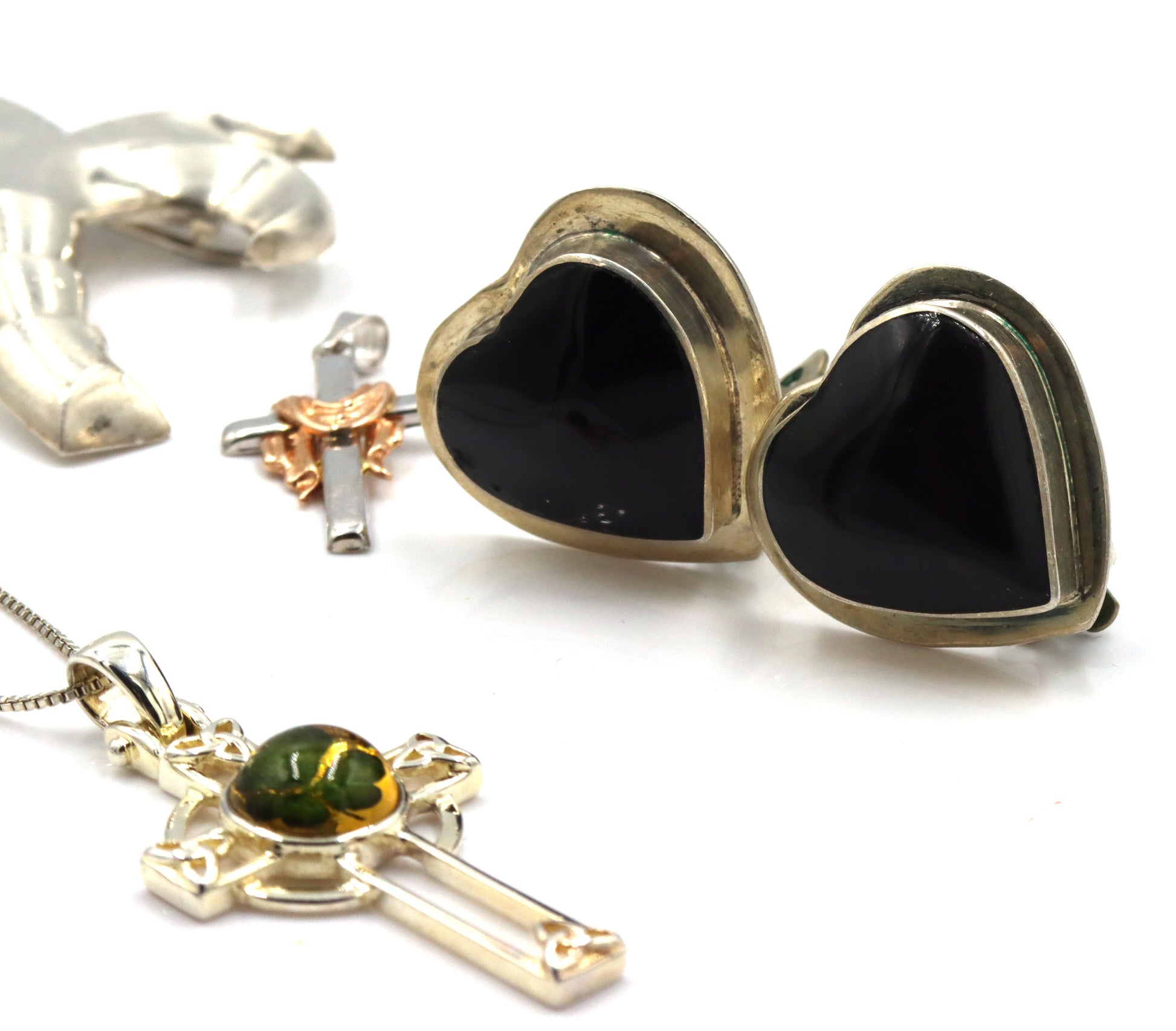 Group lot of vintage 925 sterling silver jewelry