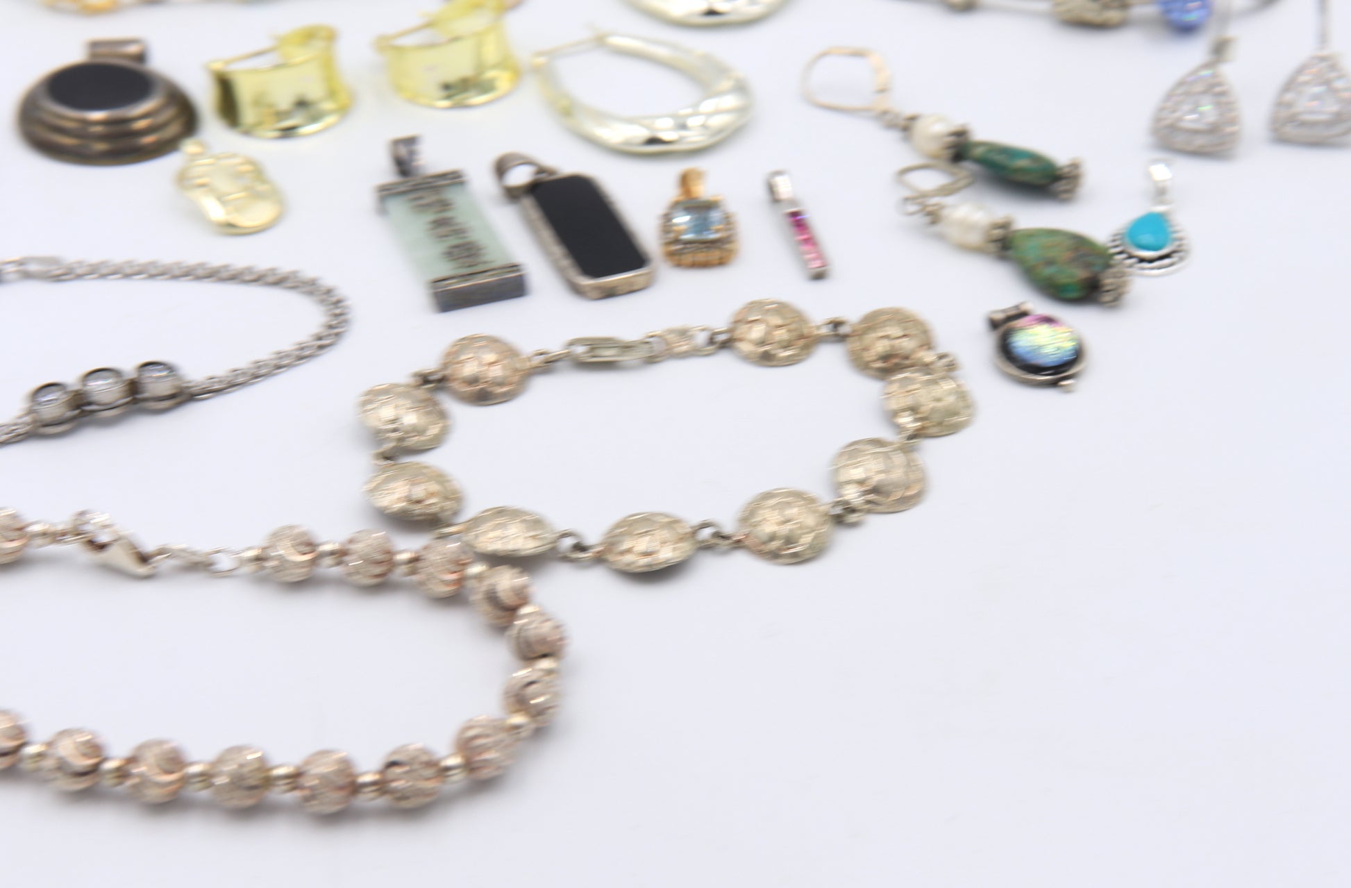 Group Lot of Vintage 925 Sterling Silver Miscellaneous Jewelry