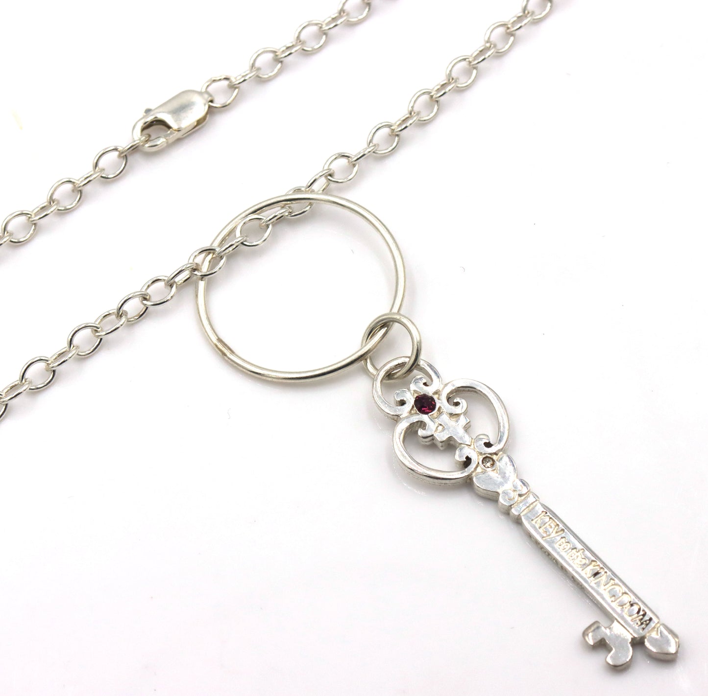 925 Sterling silver Key on Kingdom pendant on chain