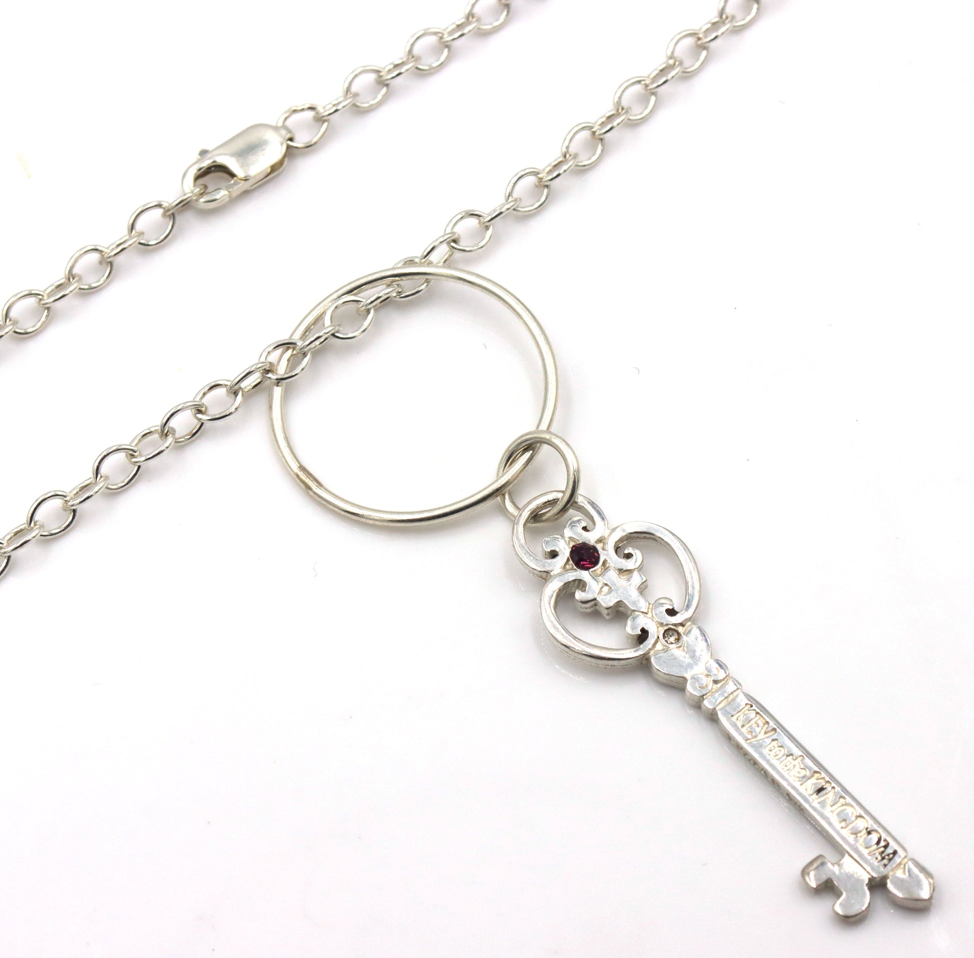925 Sterling silver Key on Kingdom pendant on chain