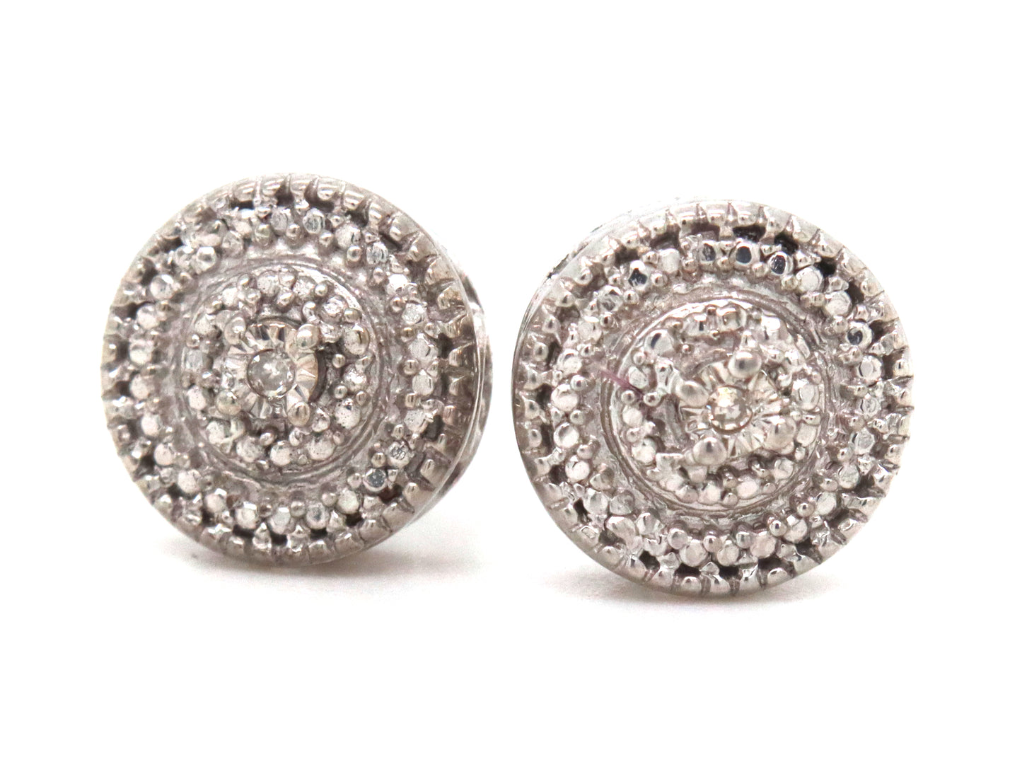 925 Sterling silver cluster stud earrings