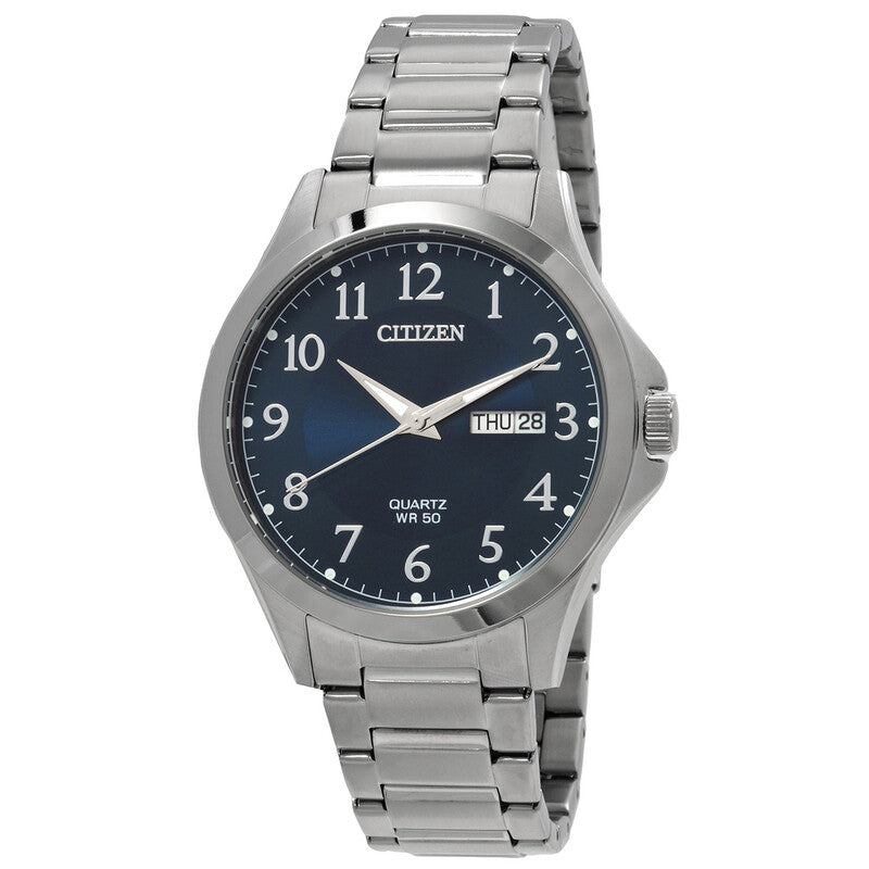 Citizen Quartz Blue Dial Stainless Steel Men's Watch