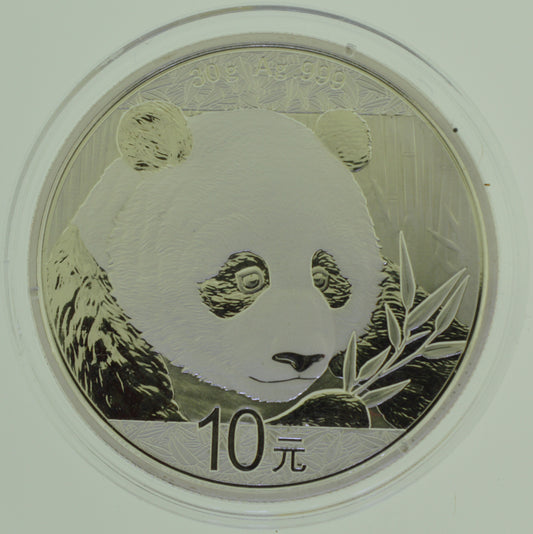2018 30g .999 Ag Fine Silver Panda 10 Yuan Chinese Coin