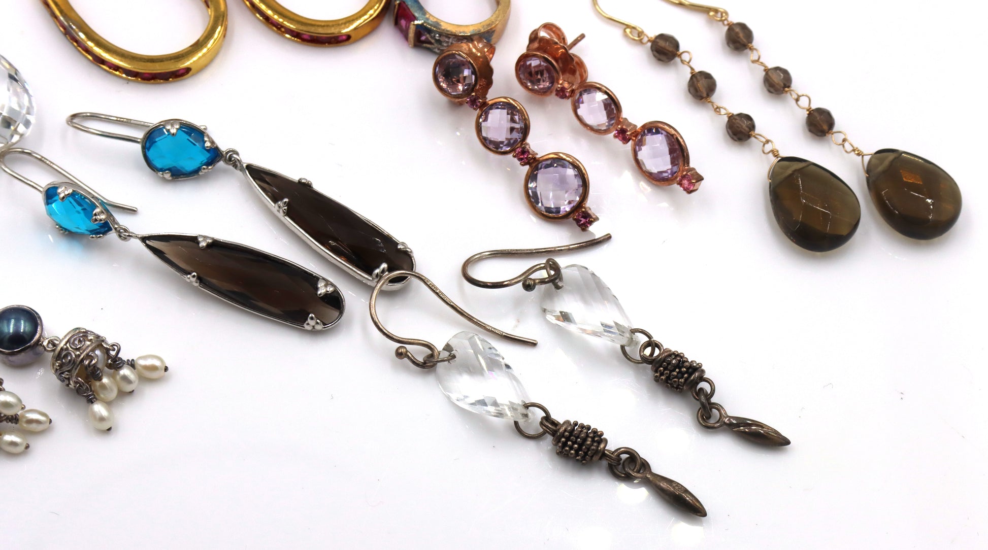 Group lot of Vintage 925 sterling silver earrings