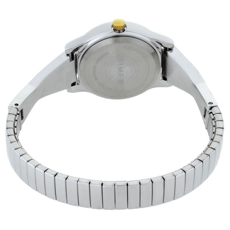 Timex Main Street Womens Two Tone Stainless Steel Quartz Watch White Dial