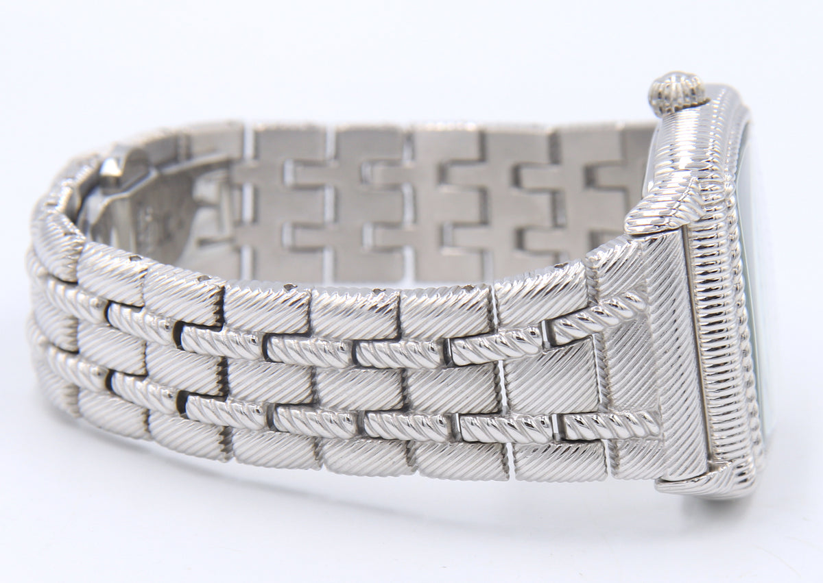 Judith Ripka Square Mother of Pearl Dial Watch