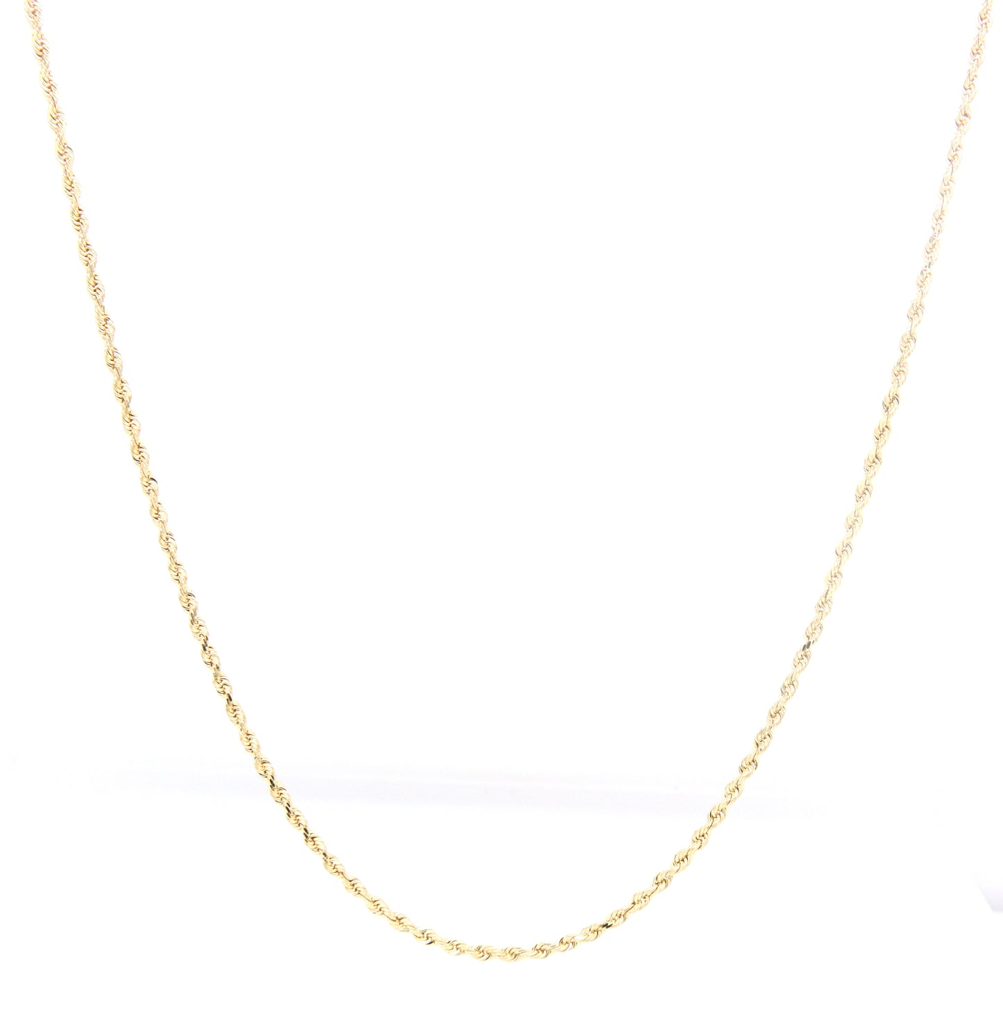 14kt Yellow gold Rope chain necklace