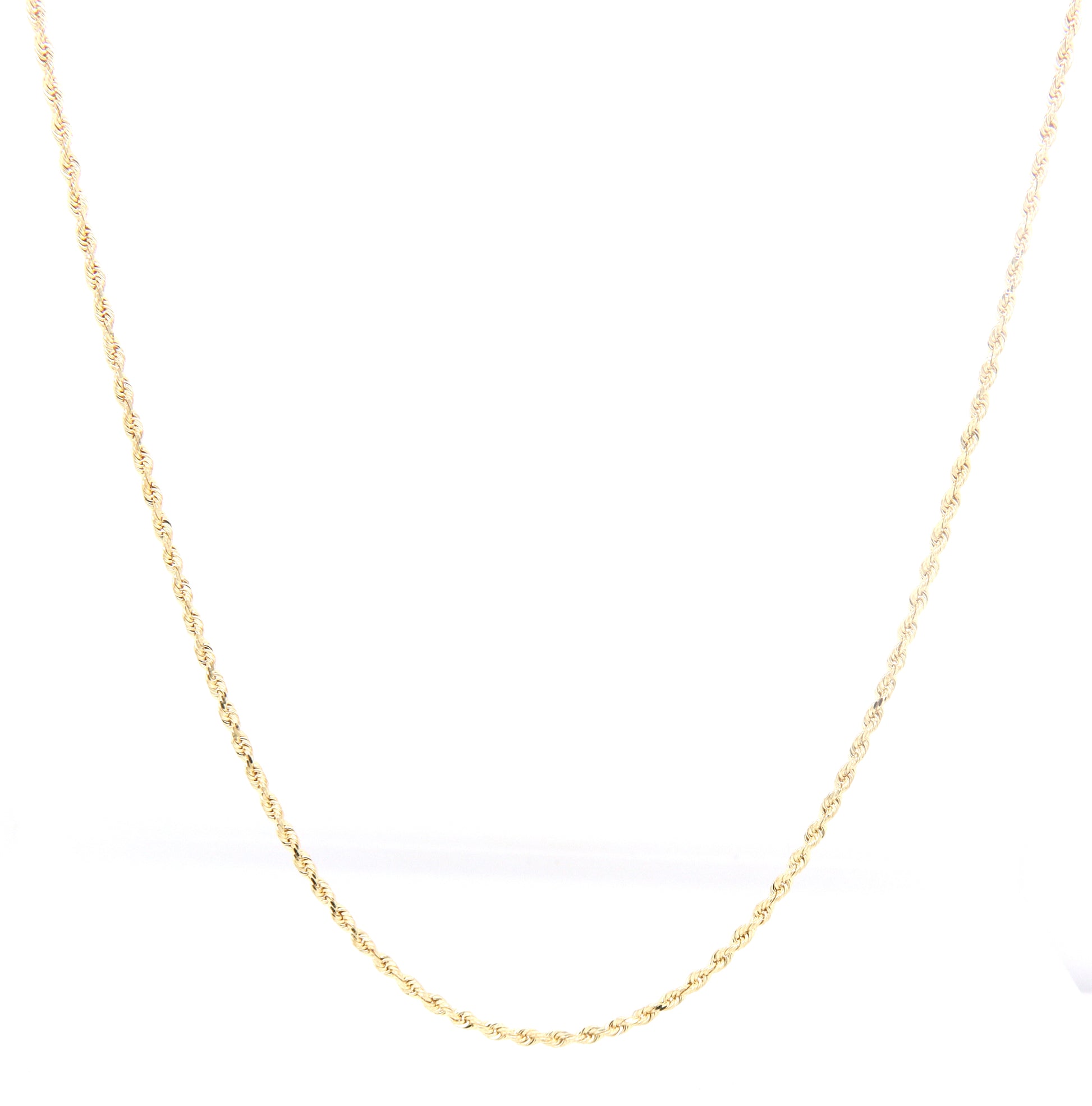 14kt Yellow gold Rope chain necklace
