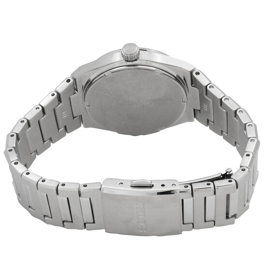 Seiko Classic Women’s Quartz Watch – Salmon Dial, Stainless Steel Bracelet, 34mm