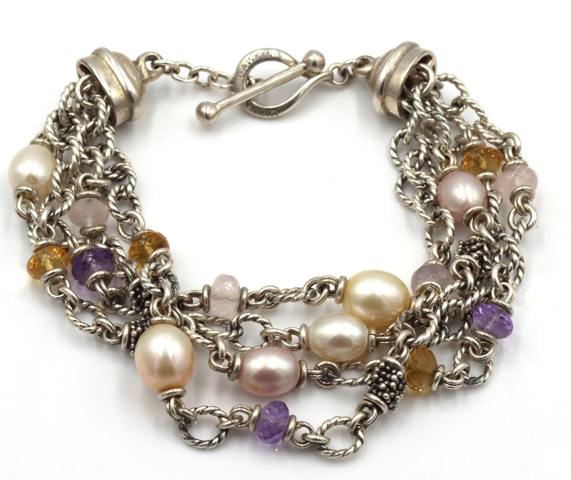 Michael Dawkins 925 Sterling Silver Multi Strands Bracelet