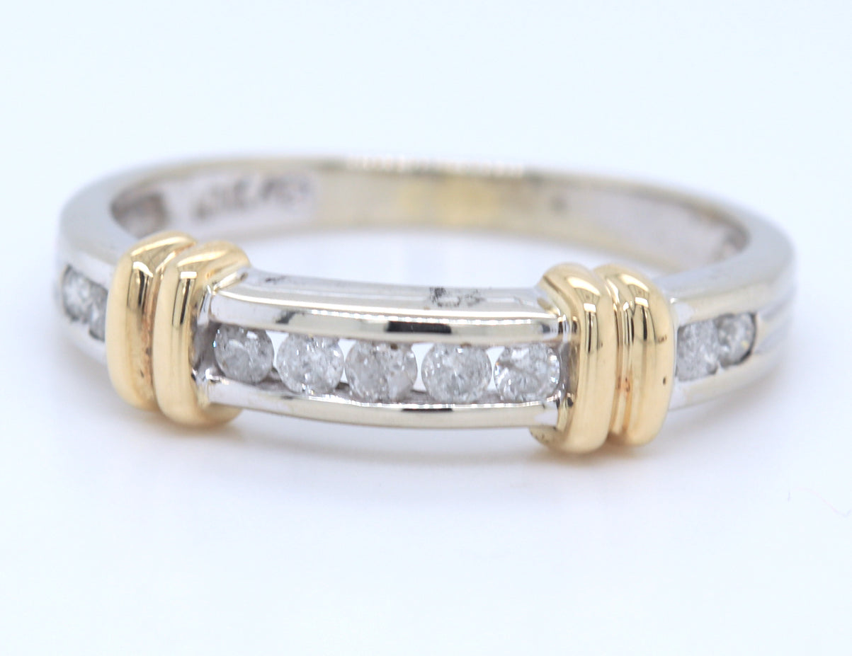 10kt 2 tone diamond band