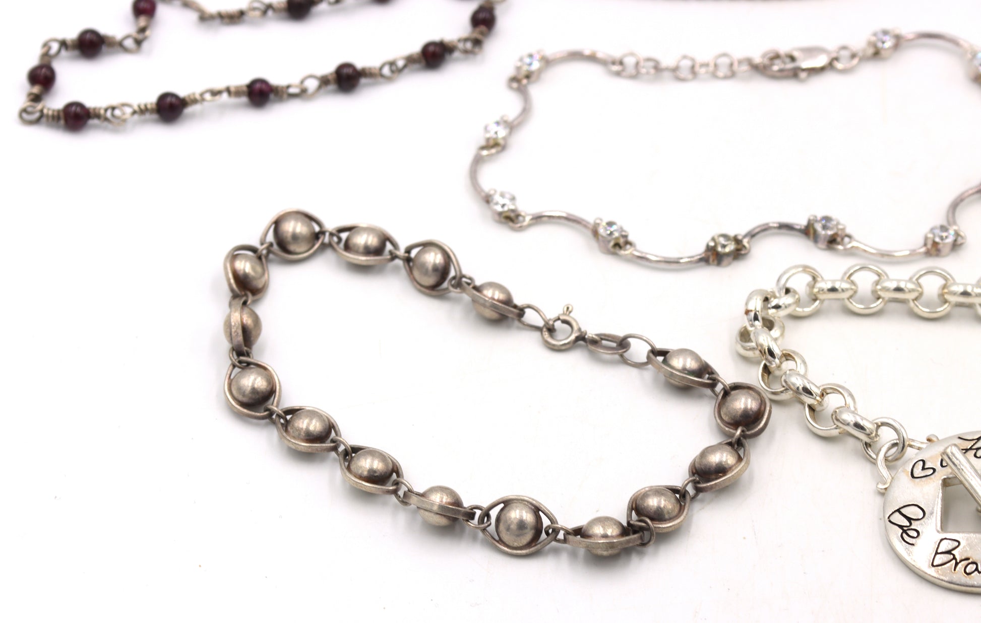 Group lot of 8 Vintage 925 sterling silver bracelets