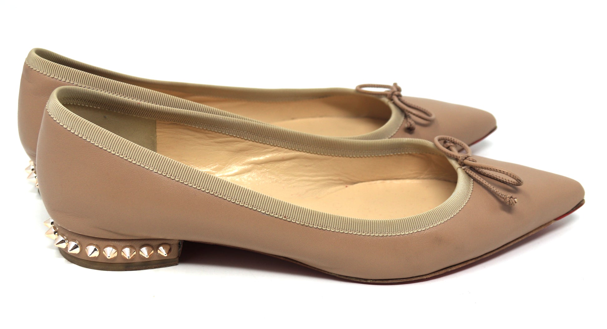 Christian louboutin hall flat nappa version nude