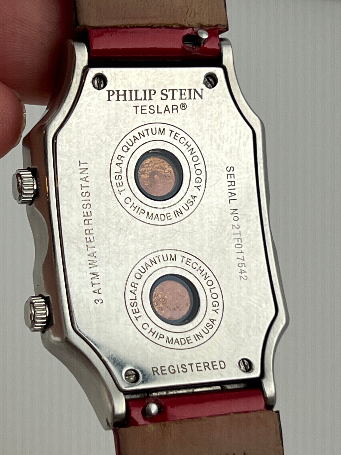 Philip Stein signature large dual time zone watch
